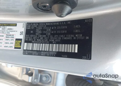 2023 Toyota Corolla Cross Xle z USA, uszkodzony, nr VIN 7MUDAABG8PV051290